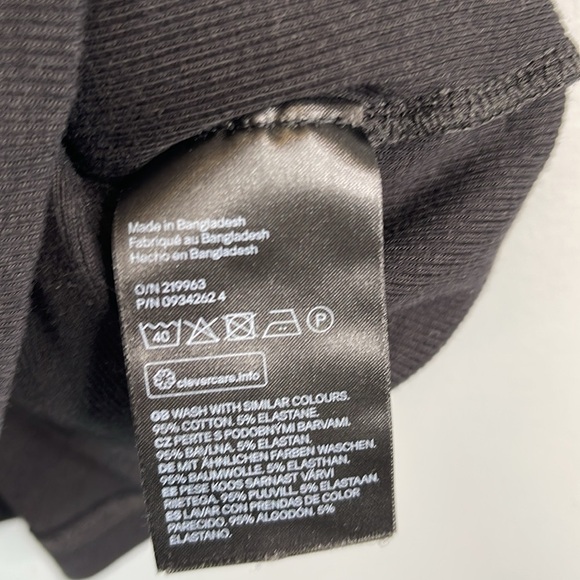 H&M Ribbed Racerback Tank Top Cropped Stretch Knit Basic Summer Base Size Medium - Picture 7 of 9